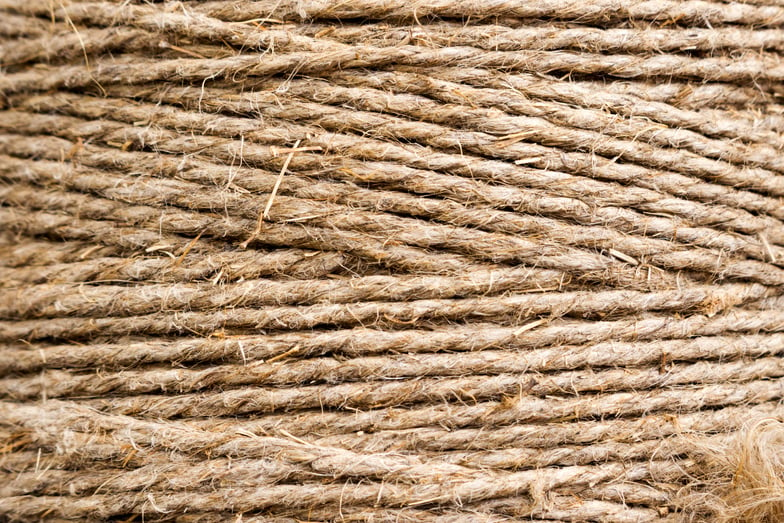 Hemp rope, skein. Products from hemp.